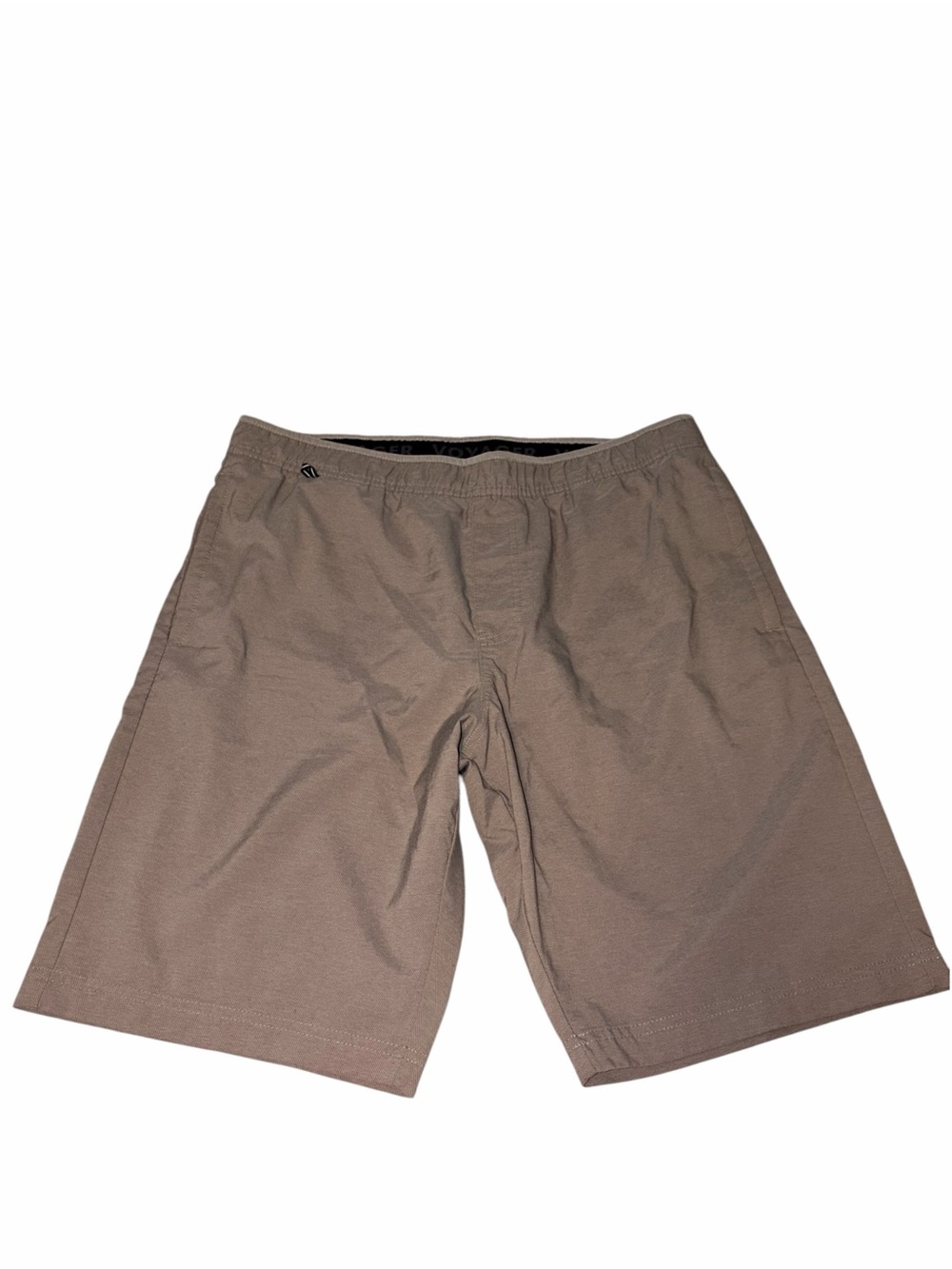 EUC Voyager Taupe Khaki Pull On Shorts Large Hiking Gorpcore Outdoor Elastic